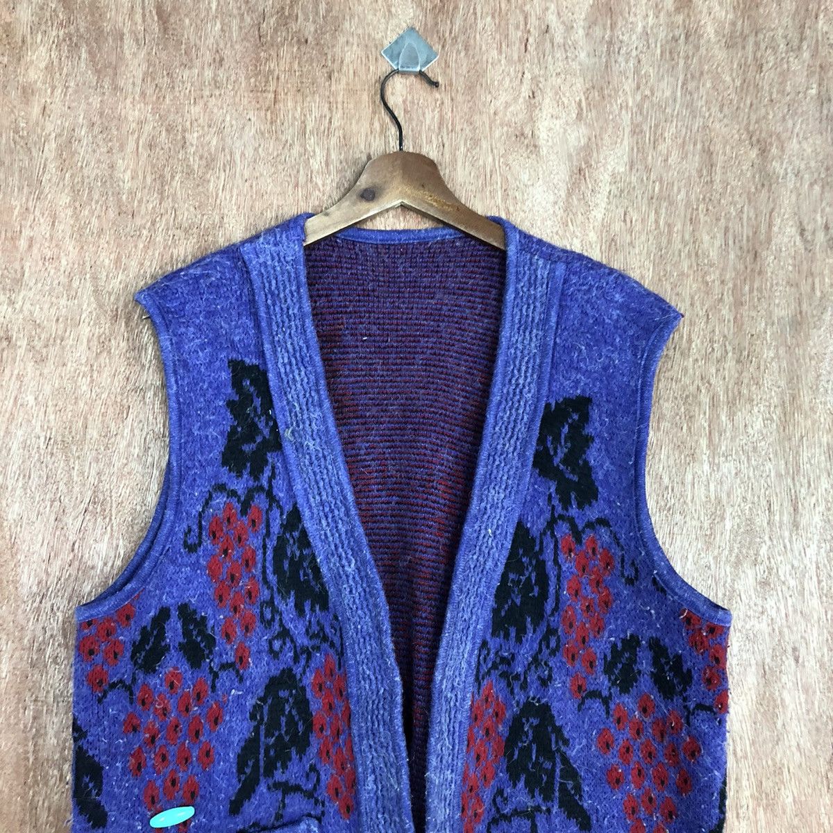 Japanese Brand Japan Purple Knitwear cardigan art Vest #H410 Size US M / EU 48-50 / 2 - 7 Thumbnail