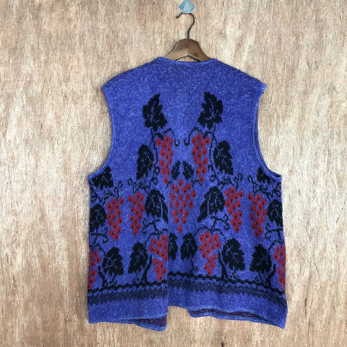 Japanese Brand Japan Purple Knitwear cardigan art Vest #H410 Size US M / EU 48-50 / 2 - 8 Thumbnail