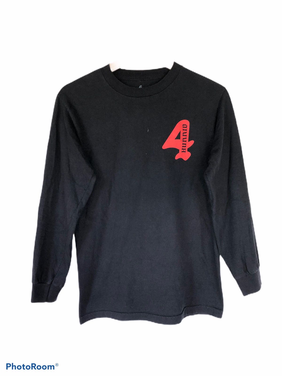 4HUNNID YG 4hunnid members only rap style Long sleeve black t shirt Size US S / EU 44-46 / 1 - 2 Thumbnail