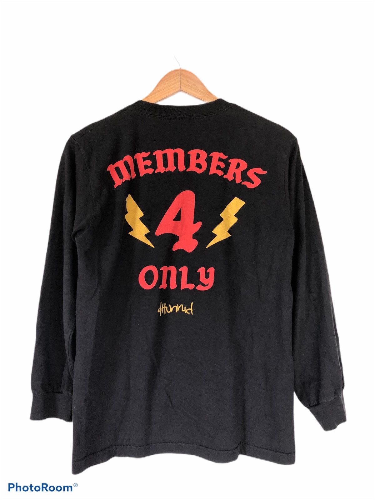 4HUNNID YG 4hunnid members only rap style Long sleeve black t shirt Size US S / EU 44-46 / 1 - 1 Thumbnail