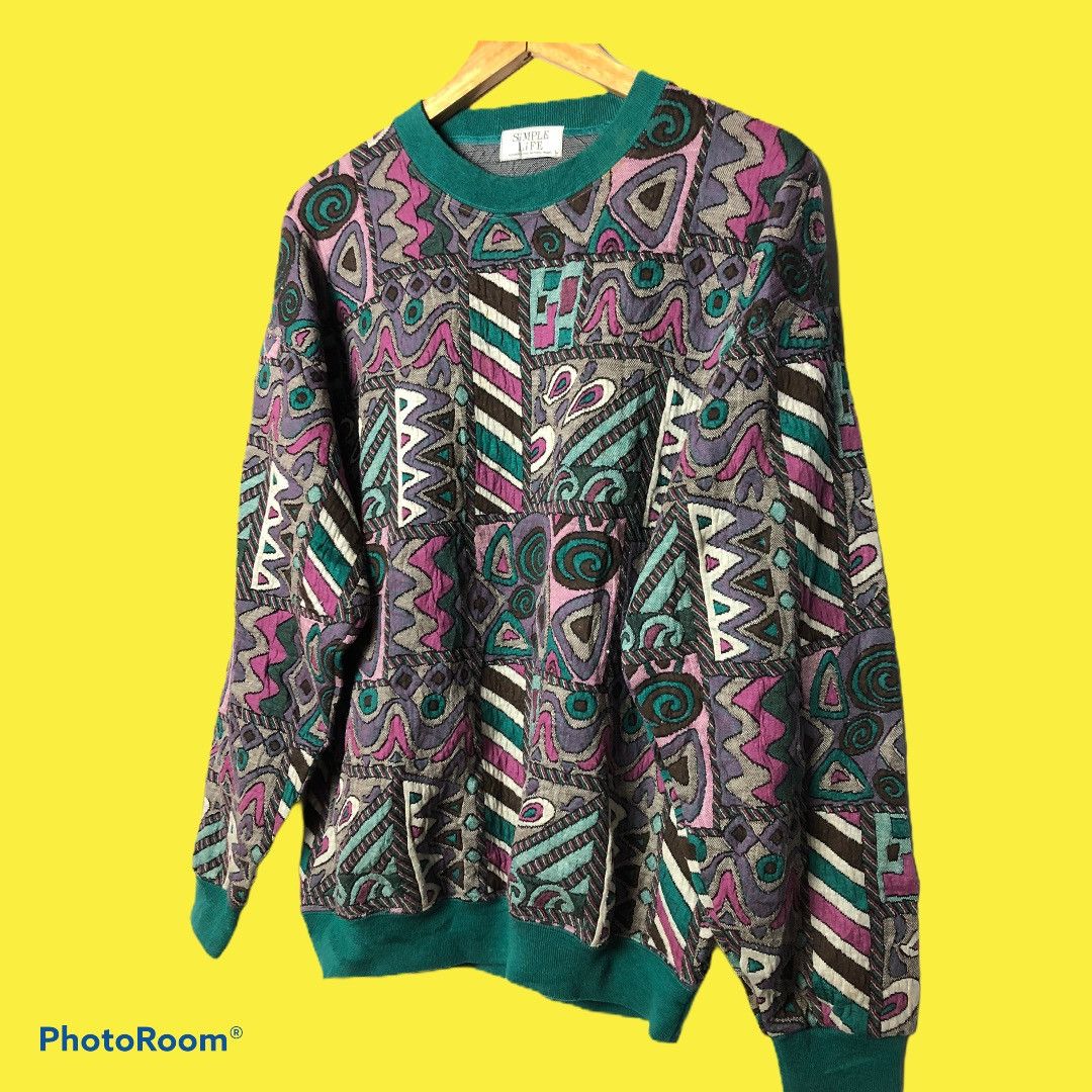 Japanese Brand Patchwork Knitwear Coogi design Size L / US 10 / IT 46 - 4 Thumbnail