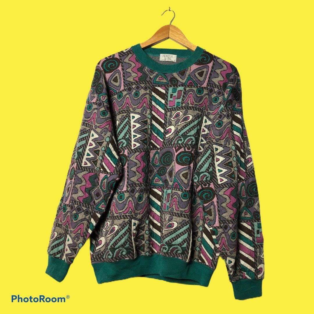 Japanese Brand Patchwork Knitwear Coogi design Size L / US 10 / IT 46 - 1 Thumbnail