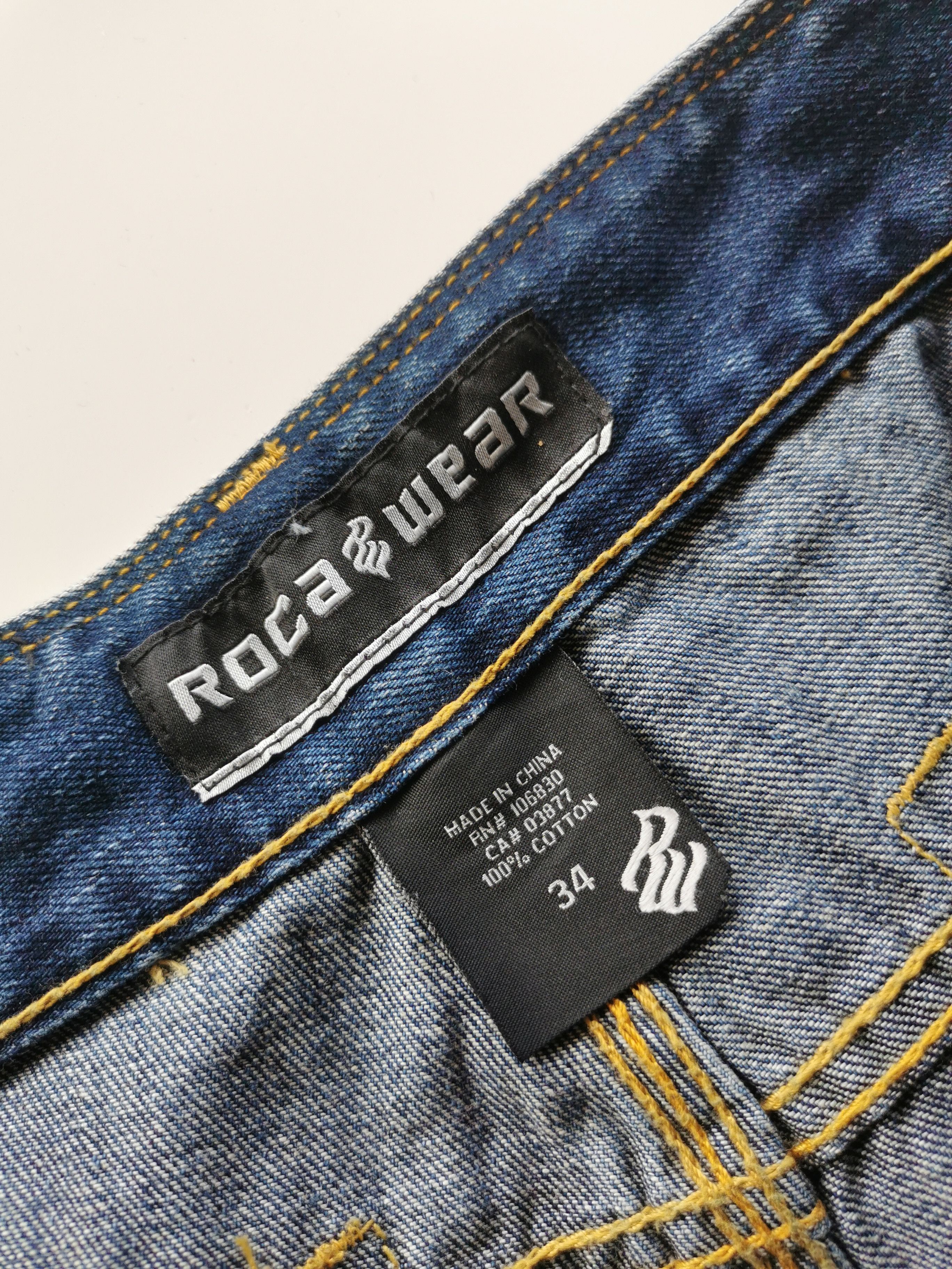Rocawear Rare Rocawear Flowers Embroidery Work Denim Jeans Size US 34 / EU 50 - 6 Thumbnail