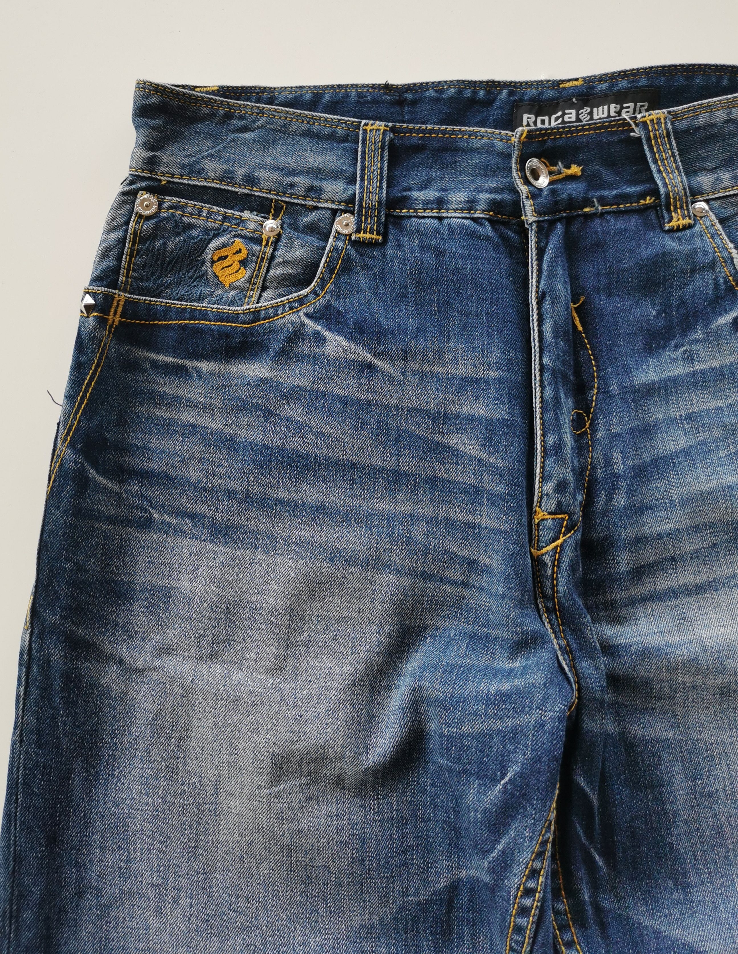 Rocawear Rare Rocawear Flowers Embroidery Work Denim Jeans Size US 34 / EU 50 - 8 Thumbnail