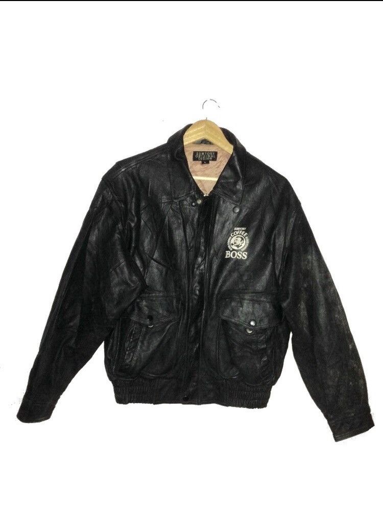 Genuine Leather Suntory Boss Coffee leathers Black jackets Size US L / EU 52-54 / 3 - 1 Thumbnail