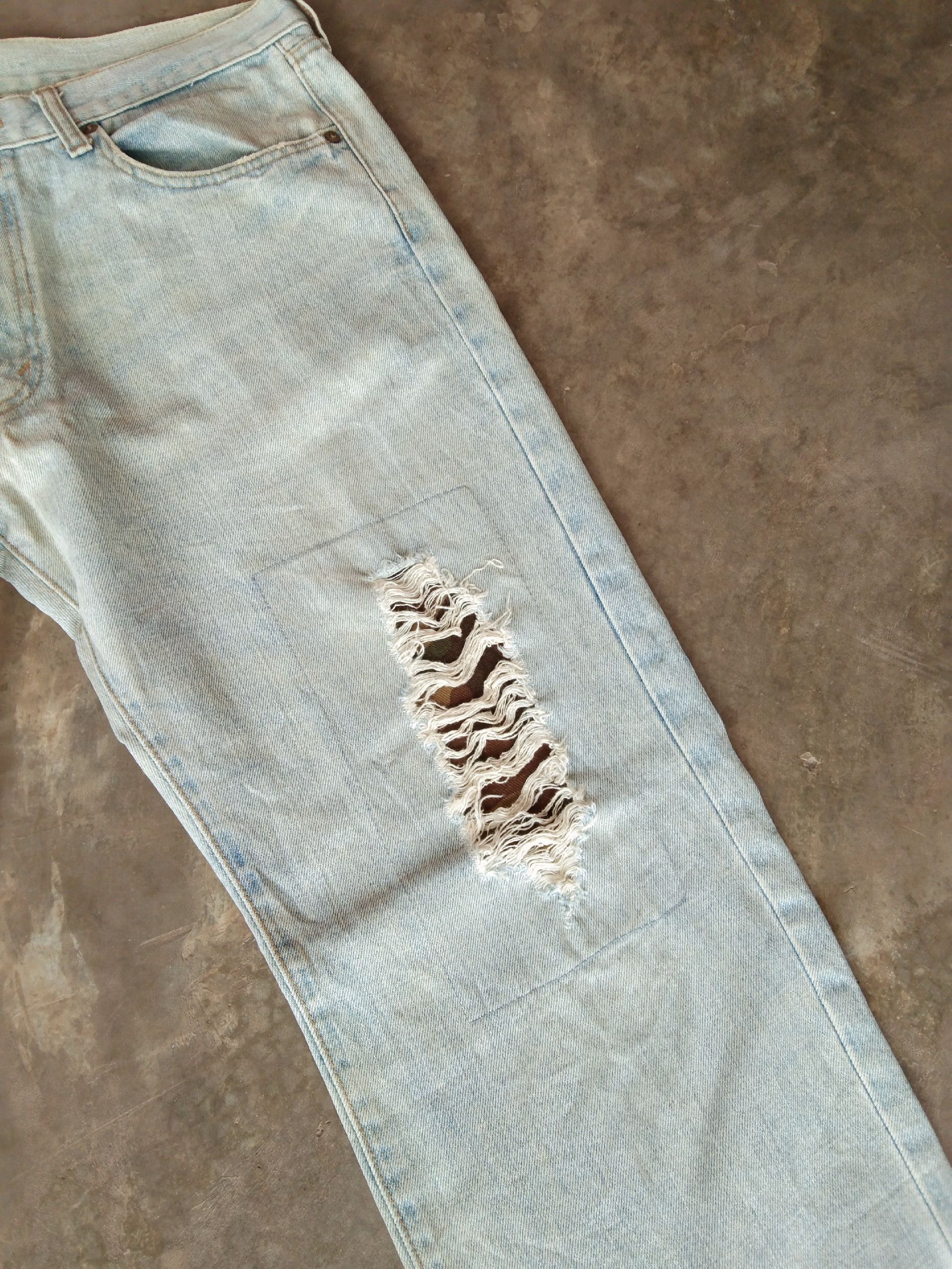 Japanese Brand 90s Vintage Bobson Limited Edition Distressed Jeans 36x33 Size US 36 / EU 52 - 5 Thumbnail