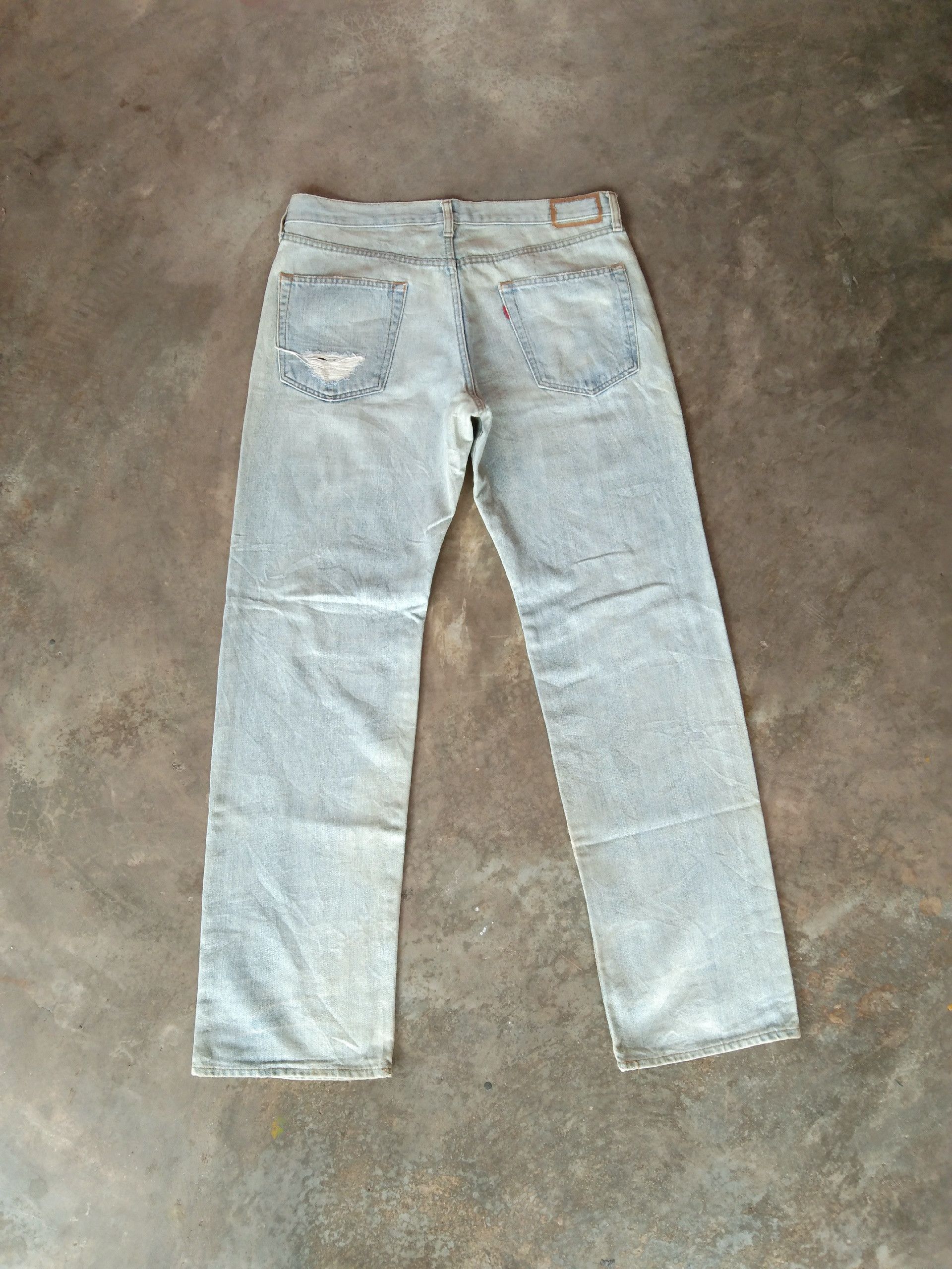 Japanese Brand 90s Vintage Bobson Limited Edition Distressed Jeans 36x33 Size US 36 / EU 52 - 2 Thumbnail