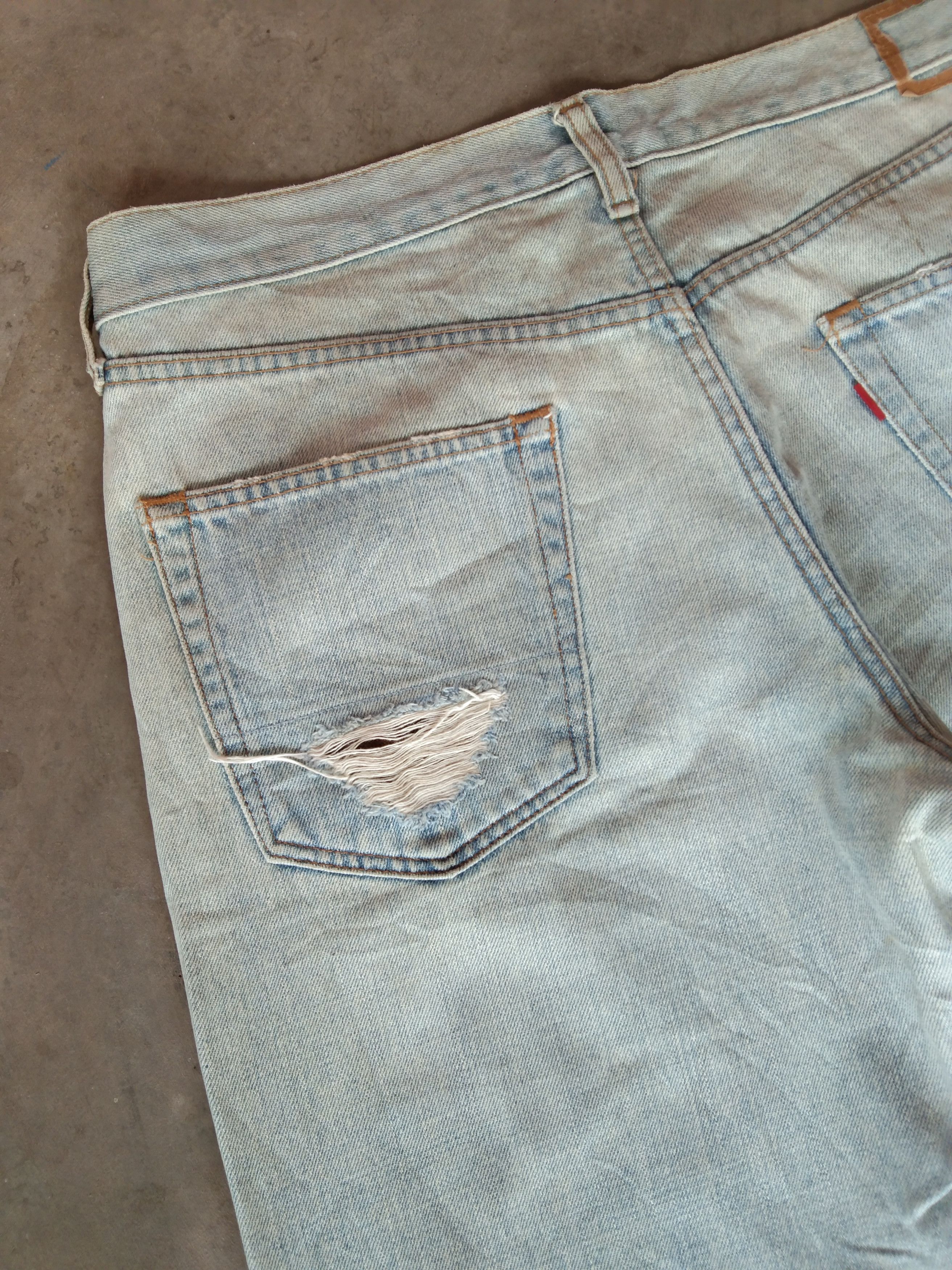 Japanese Brand 90s Vintage Bobson Limited Edition Distressed Jeans 36x33 Size US 36 / EU 52 - 3 Thumbnail