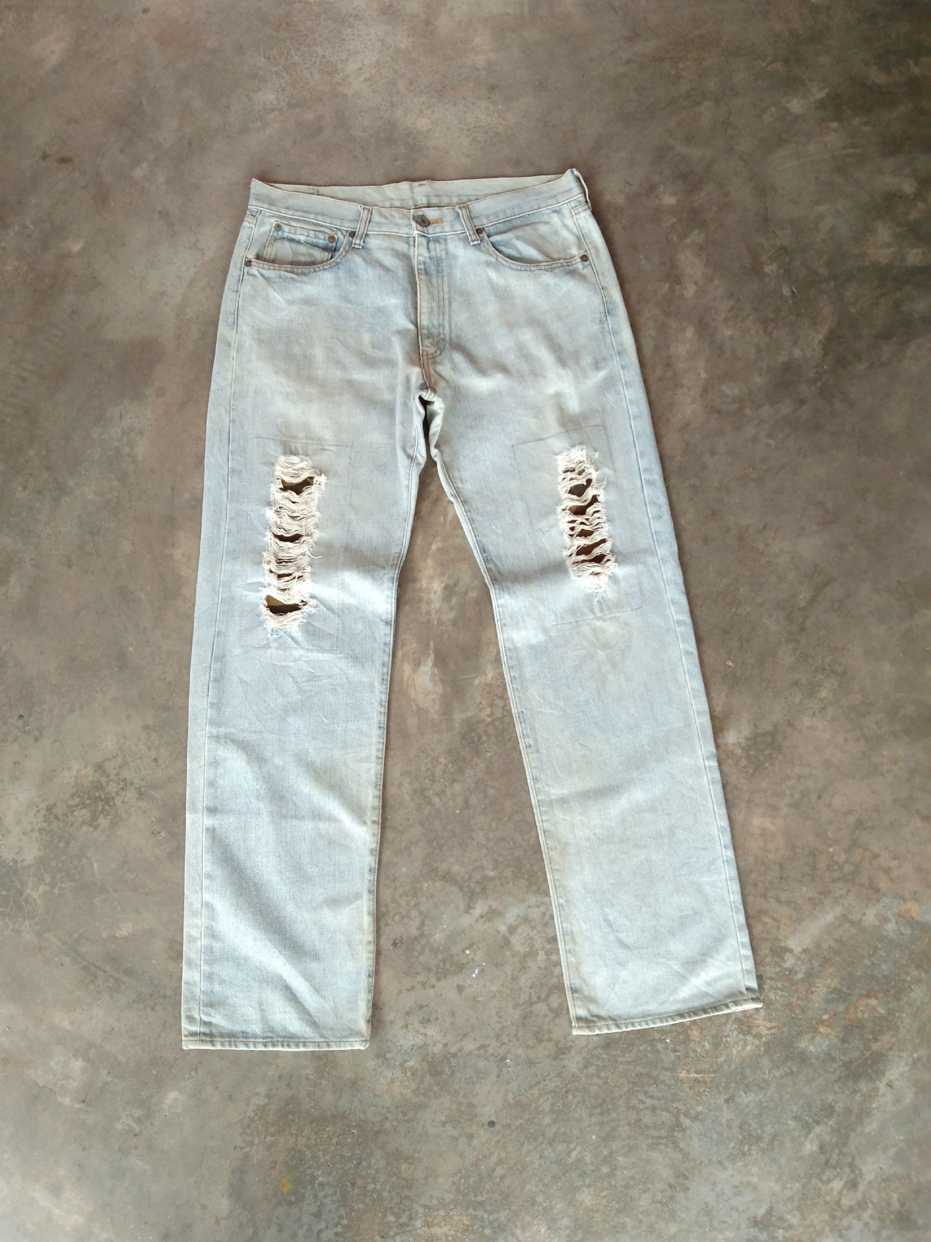 Japanese Brand 90s Vintage Bobson Limited Edition Distressed Jeans 36x33 Size US 36 / EU 52 - 1 Thumbnail