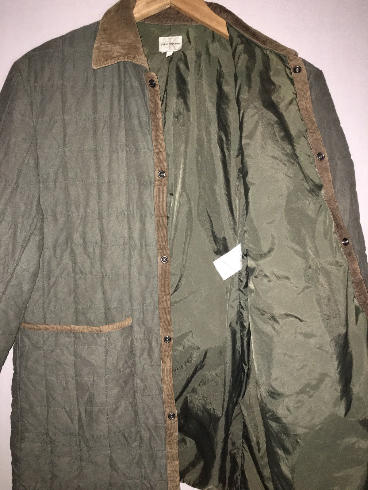 Calvin Klein Corduroys Quilted down green jackets Size M / US 6-8 / IT 42-44 - 8 Thumbnail