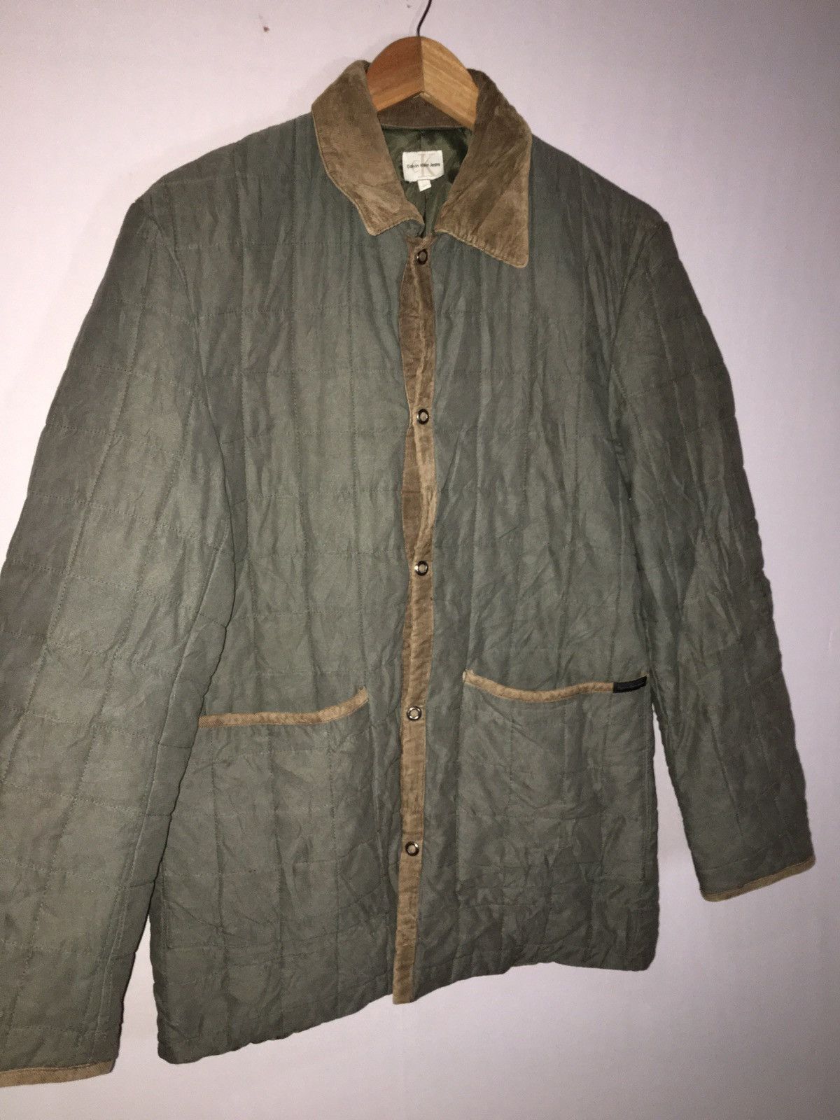 Calvin Klein Corduroys Quilted down green jackets Size M / US 6-8 / IT 42-44 - 3 Thumbnail