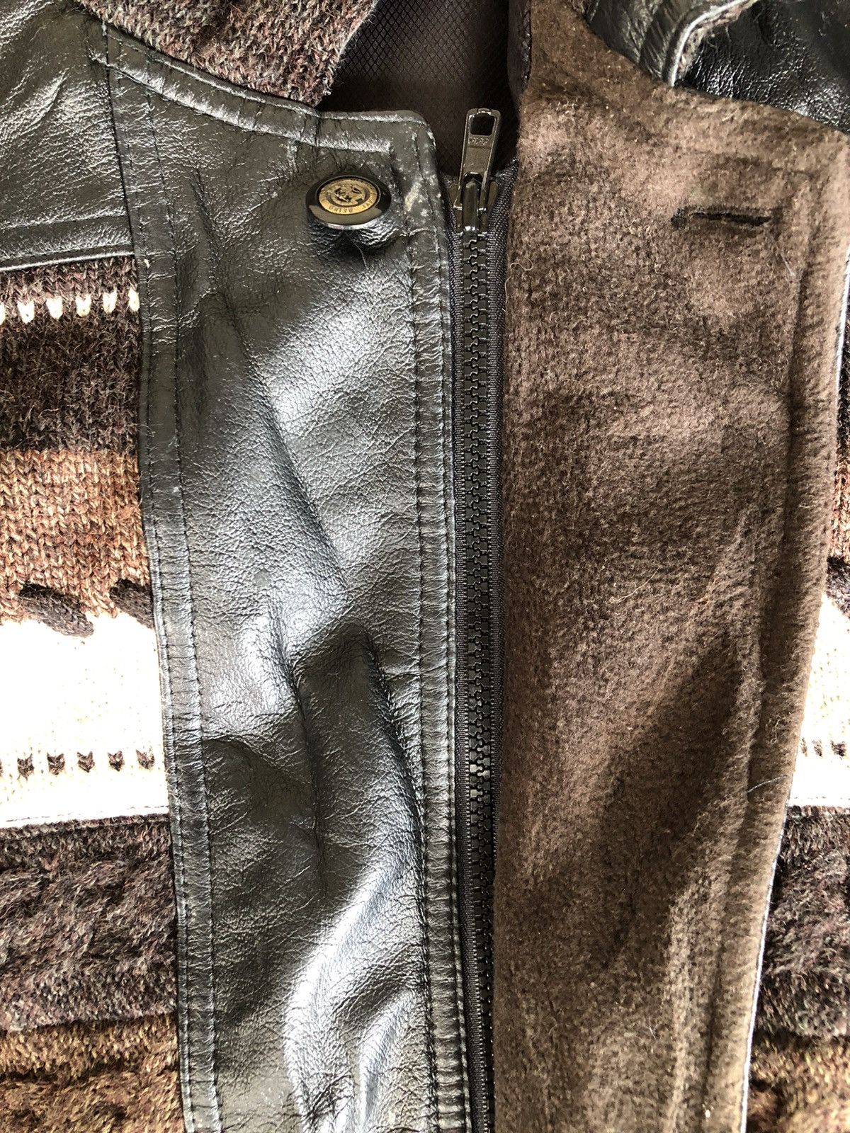 Japanese Brand Vintage Pagelo wool patchwork leather Bomber jackets Size US L / EU 52-54 / 3 - 7 Thumbnail