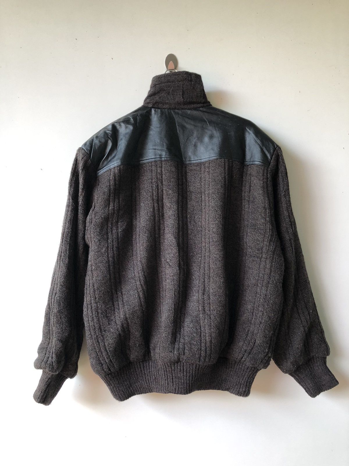 Japanese Brand Vintage Pagelo wool patchwork leather Bomber jackets Size US L / EU 52-54 / 3 - 2 Thumbnail