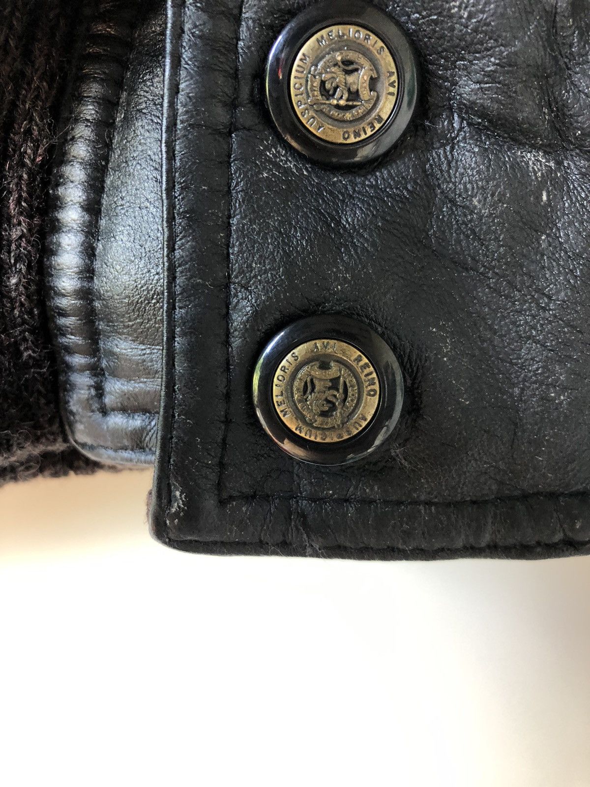 Japanese Brand Vintage Pagelo wool patchwork leather Bomber jackets Size US L / EU 52-54 / 3 - 6 Thumbnail