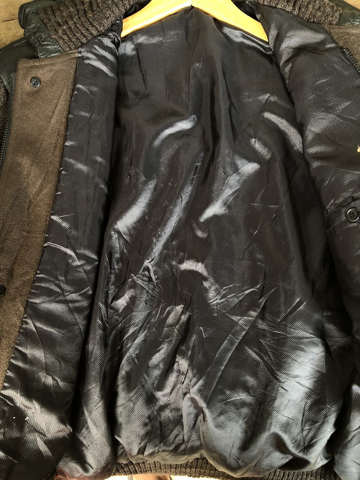 Japanese Brand Vintage Pagelo wool patchwork leather Bomber jackets Size US L / EU 52-54 / 3 - 8 Thumbnail