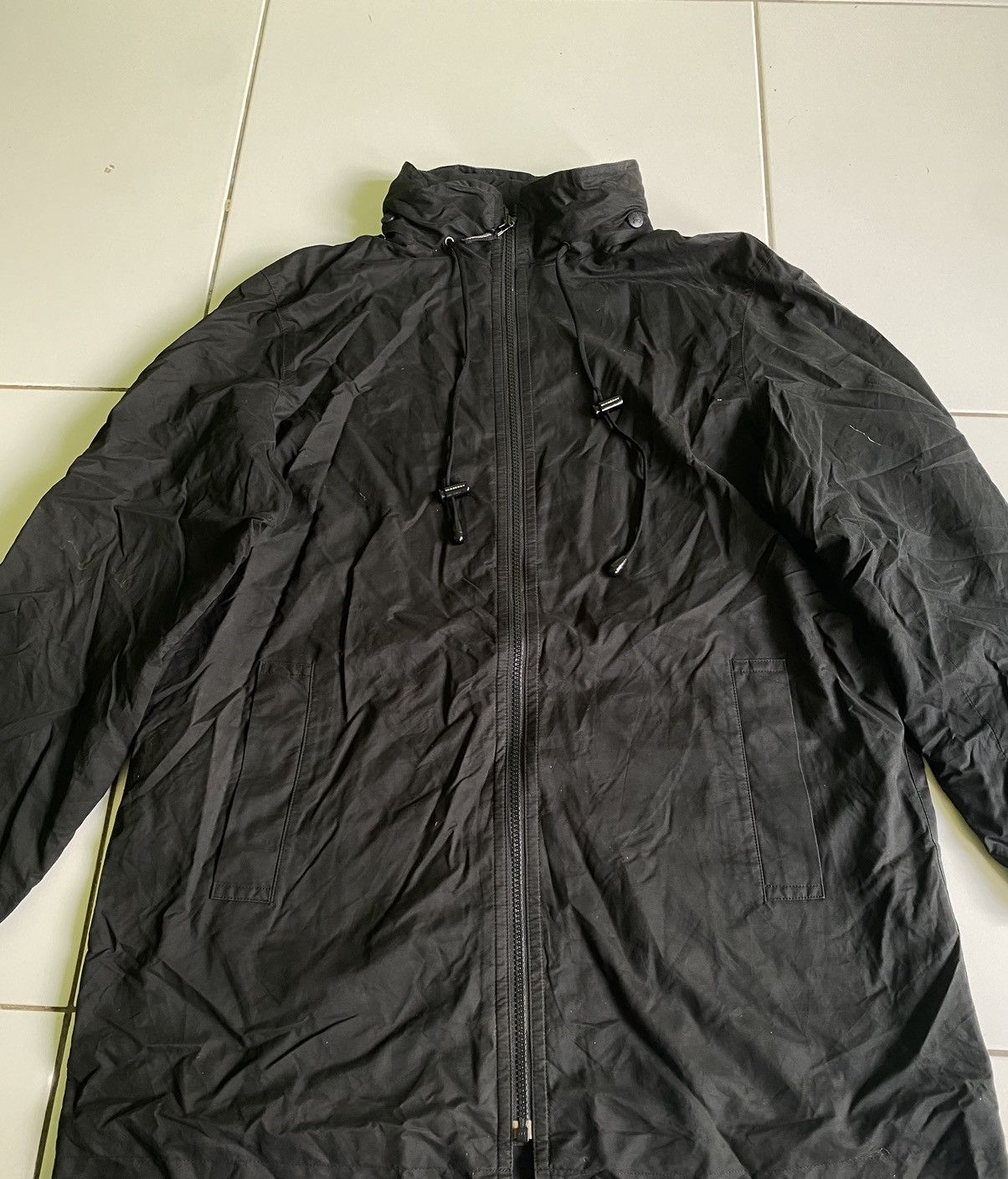 Burberry Vintage Burberry London Nylon Hoodies black Long jackets Size US L / EU 52-54 / 3 - 2 Thumbnail