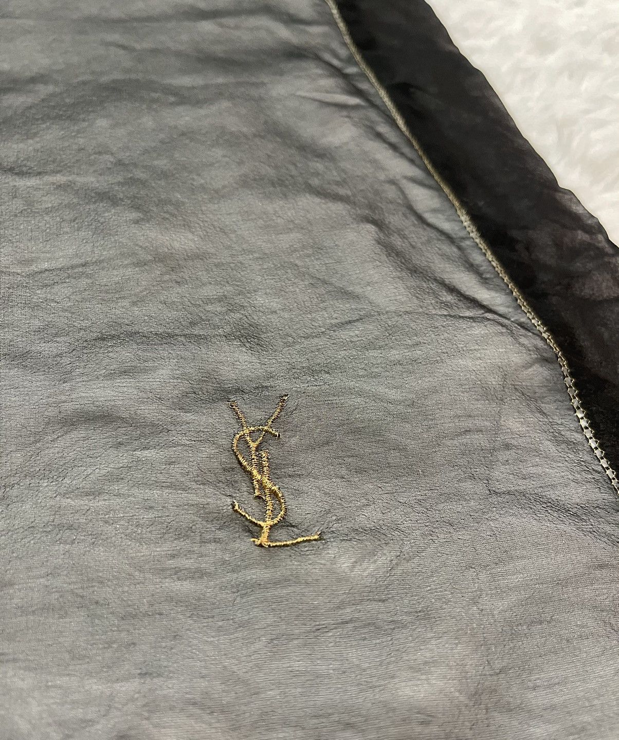 Vintage Vintage YSL Embroidery Logo Scarves Size ONE SIZE - 8 Thumbnail