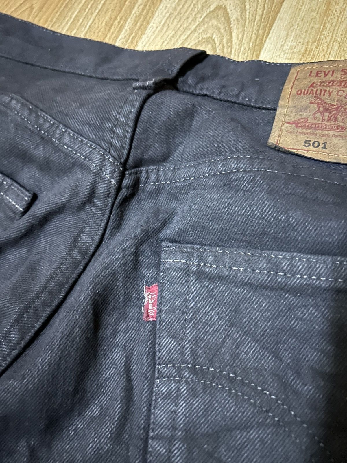 Levi's × Levi's Made & Crafted × Levi's Vintage Clothing 💥VINTAGE LEVIS 501 SUPER BLACK 🔥🔥 Size US 30 / EU 46 - 15 Thumbnail