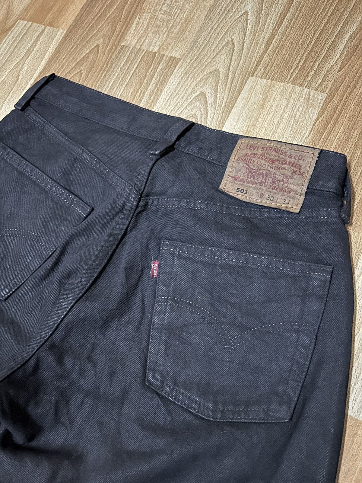 Levi's × Levi's Made & Crafted × Levi's Vintage Clothing 💥VINTAGE LEVIS 501 SUPER BLACK 🔥🔥 Size US 30 / EU 46 - 7 Thumbnail