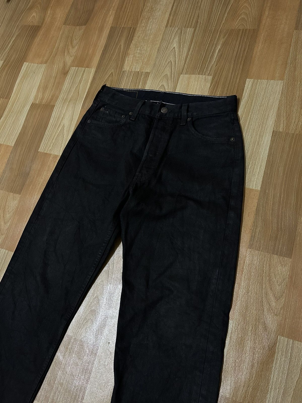 Levi's × Levi's Made & Crafted × Levi's Vintage Clothing 💥VINTAGE LEVIS 501 SUPER BLACK 🔥🔥 Size US 30 / EU 46 - 3 Thumbnail