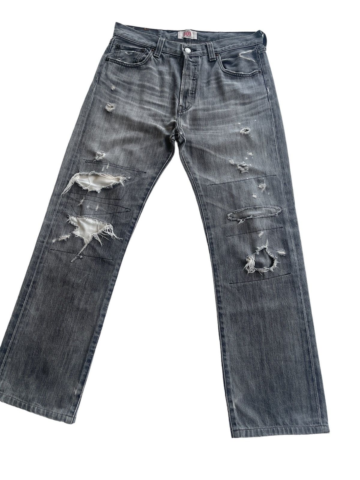 Vintage Vintage Levis Distressed Washed Denim Size US 31 - 8 Thumbnail
