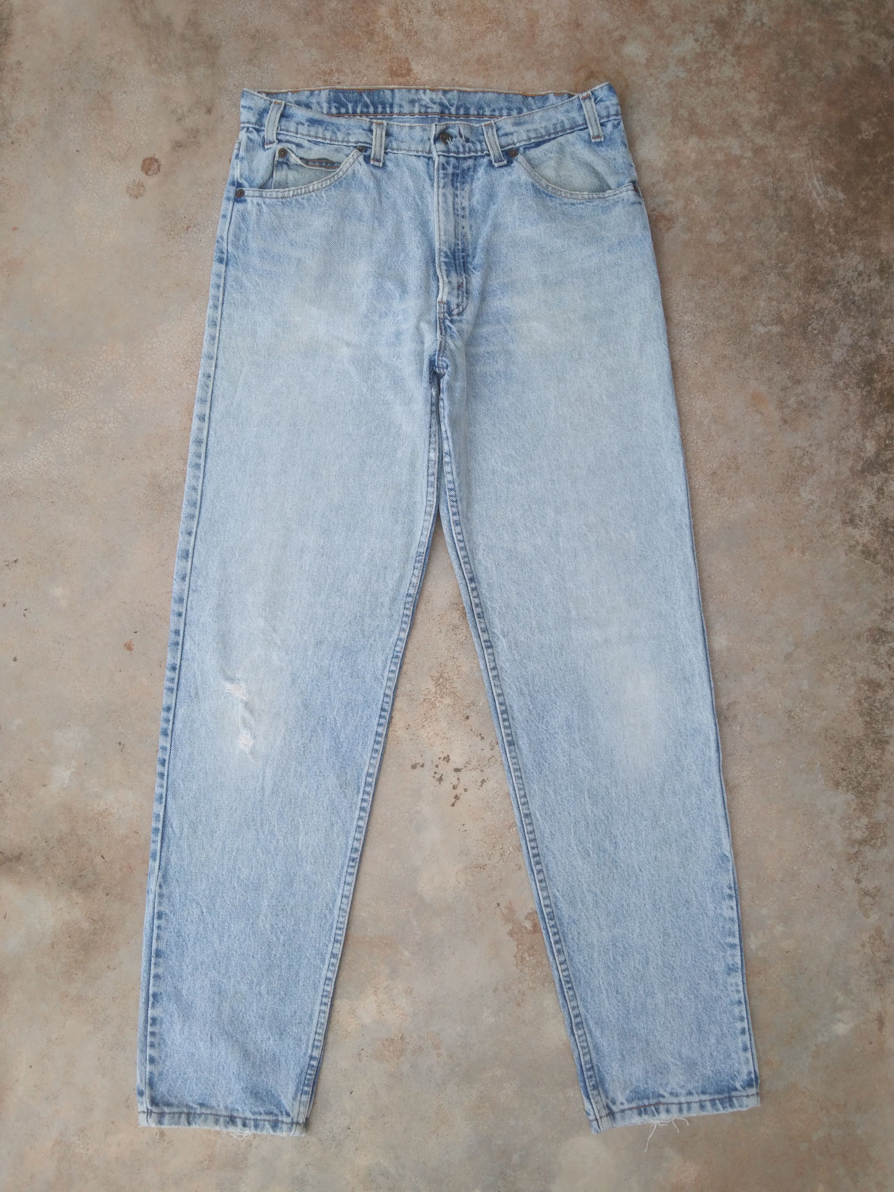Vintage 80s Vintage Levi's Jeans 550 Orange Tab USA Light Wash Denim ...