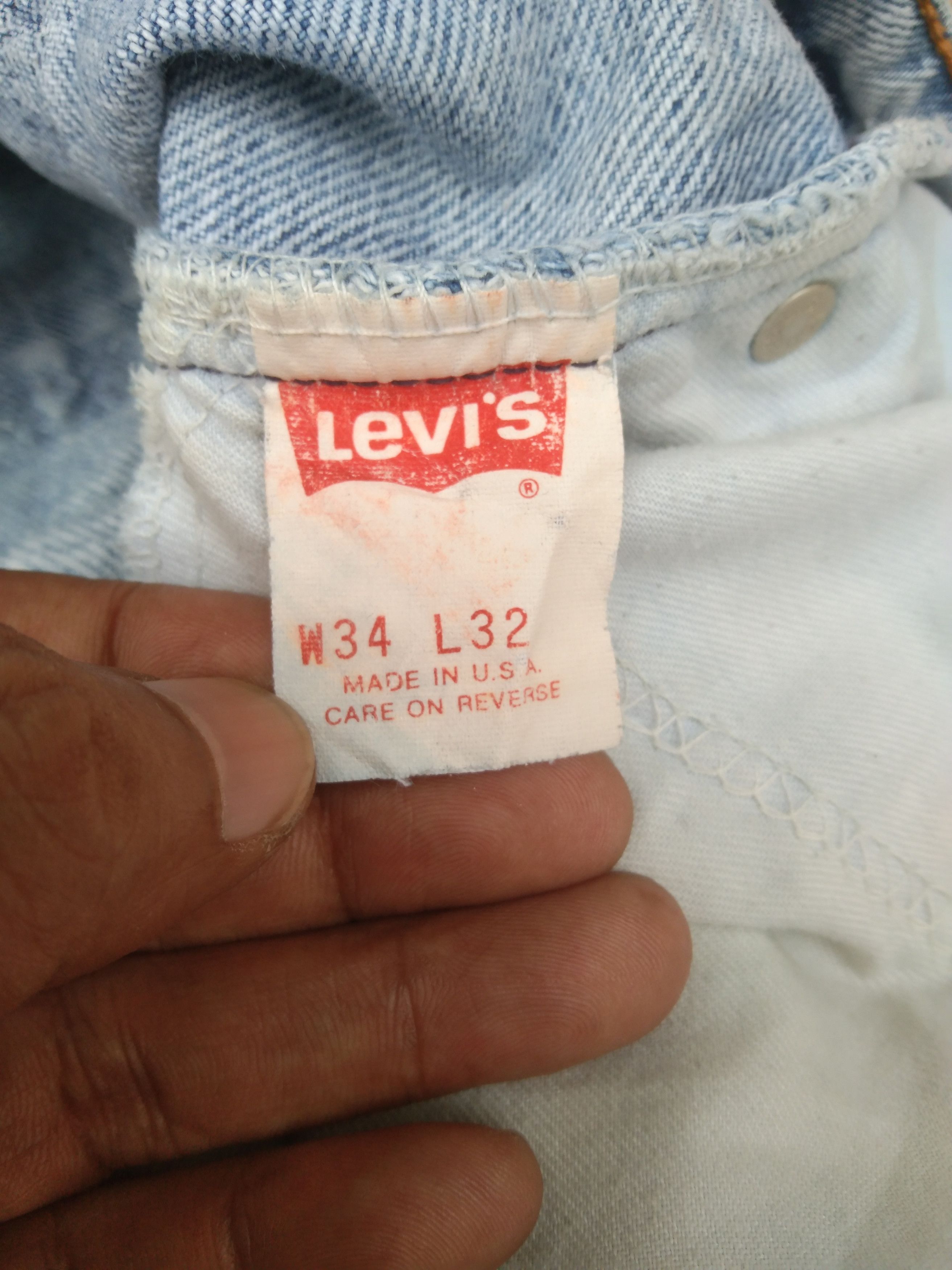 Levi's Vintage Levi's Jeans 550 Orange Tab Made In USA 33x32 Size US 33 - 11 Thumbnail