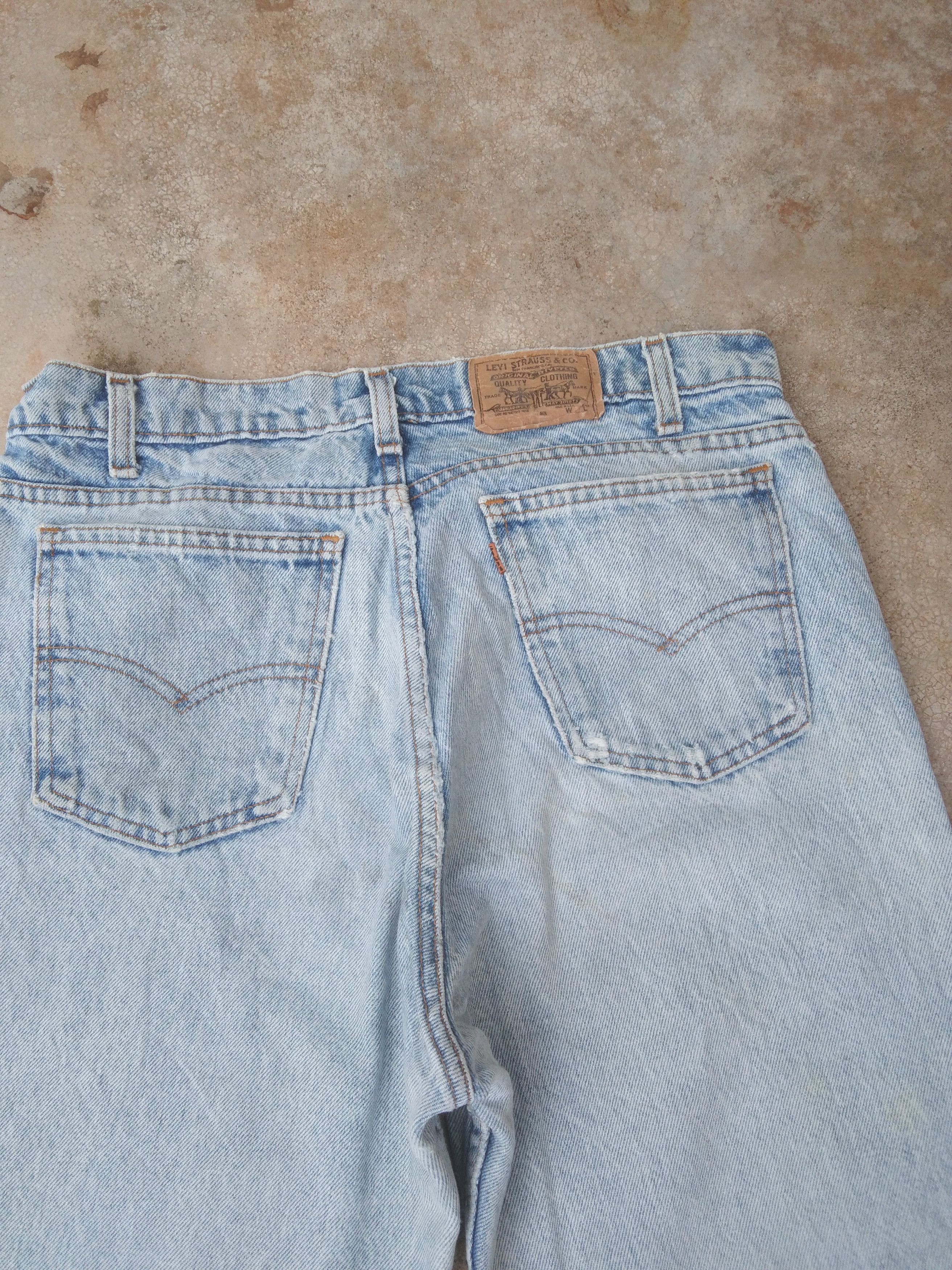 Levi's Vintage Levi's Jeans 550 Orange Tab Made In USA 33x32 Size US 33 - 5 Thumbnail