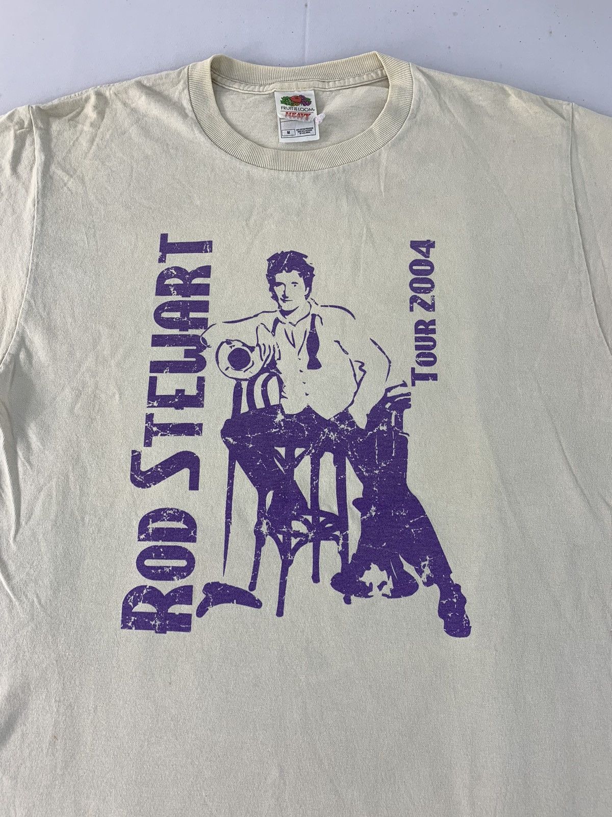 Band Tees × Fruit Of The Loom × Vintage Y2k Rod Stewart British Pop Singer US Tour 2004 Tee Size US M / EU 48-50 / 2 - 3 Thumbnail