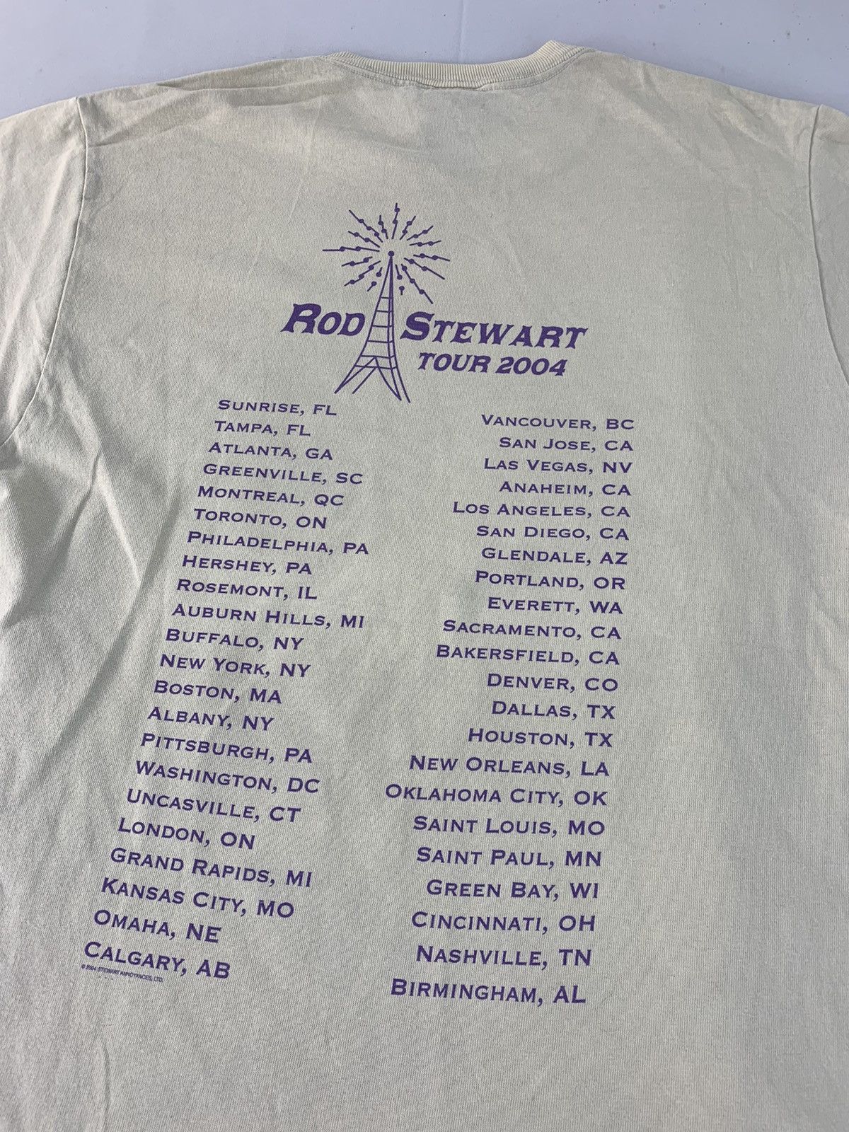 Band Tees × Fruit Of The Loom × Vintage Y2k Rod Stewart British Pop Singer US Tour 2004 Tee Size US M / EU 48-50 / 2 - 4 Thumbnail