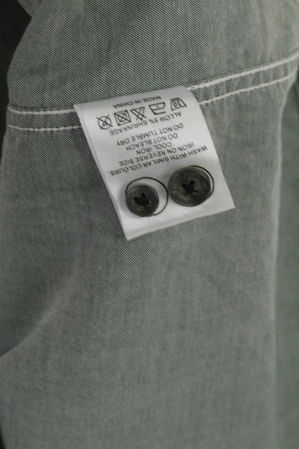 Pretty Green Pretty Green Men L Casual Shirt Gray Cotton Slim Fit 0585 Size US L / EU 52-54 / 3 - 5 Thumbnail