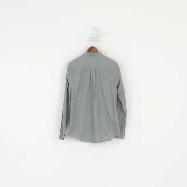 Pretty Green Pretty Green Men L Casual Shirt Gray Cotton Slim Fit 0585 Size US L / EU 52-54 / 3 - 7 Thumbnail