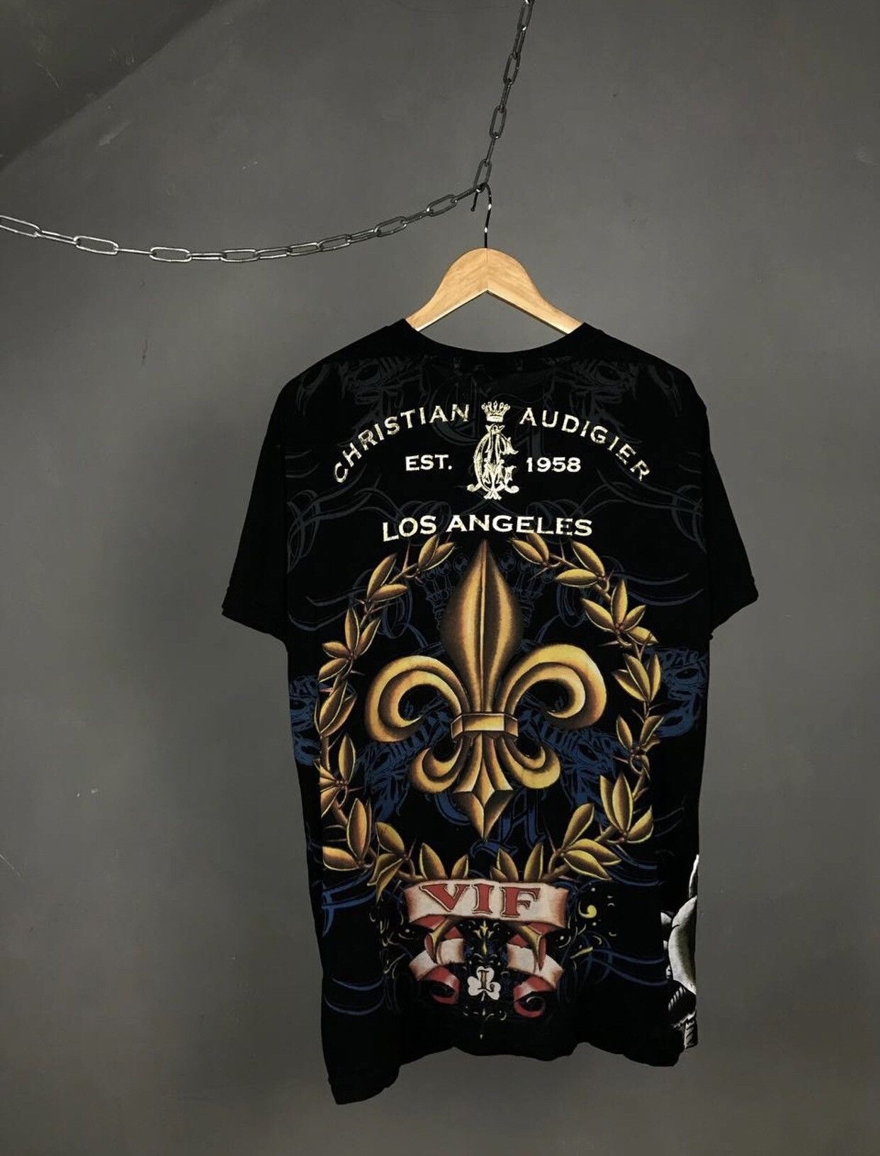 Christian Audigier Christian Audigier designer luxury crazy made in USA tee Size US L / EU 52-54 / 3 - 7 Thumbnail