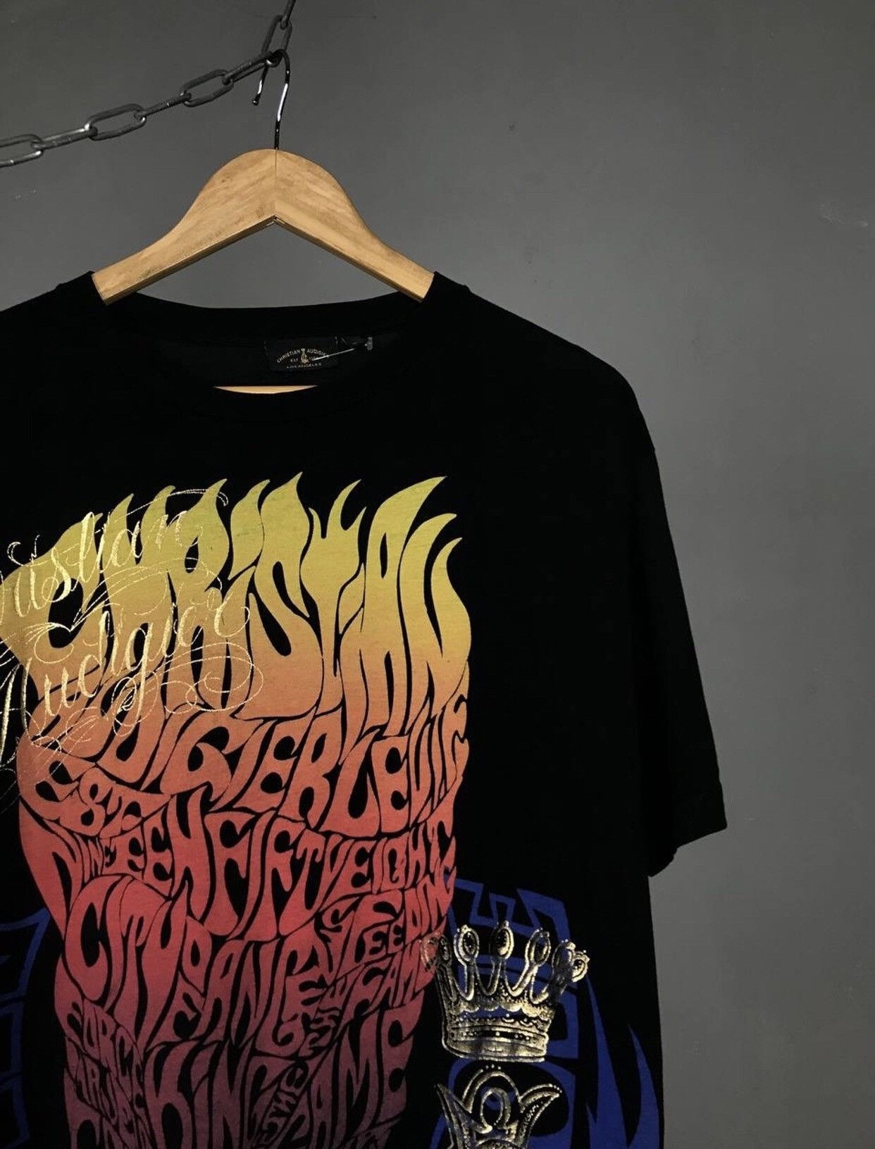 Christian Audigier Christian Audigier designer overprinted made in USA tee Size US XL / EU 56 / 4 - 3 Thumbnail