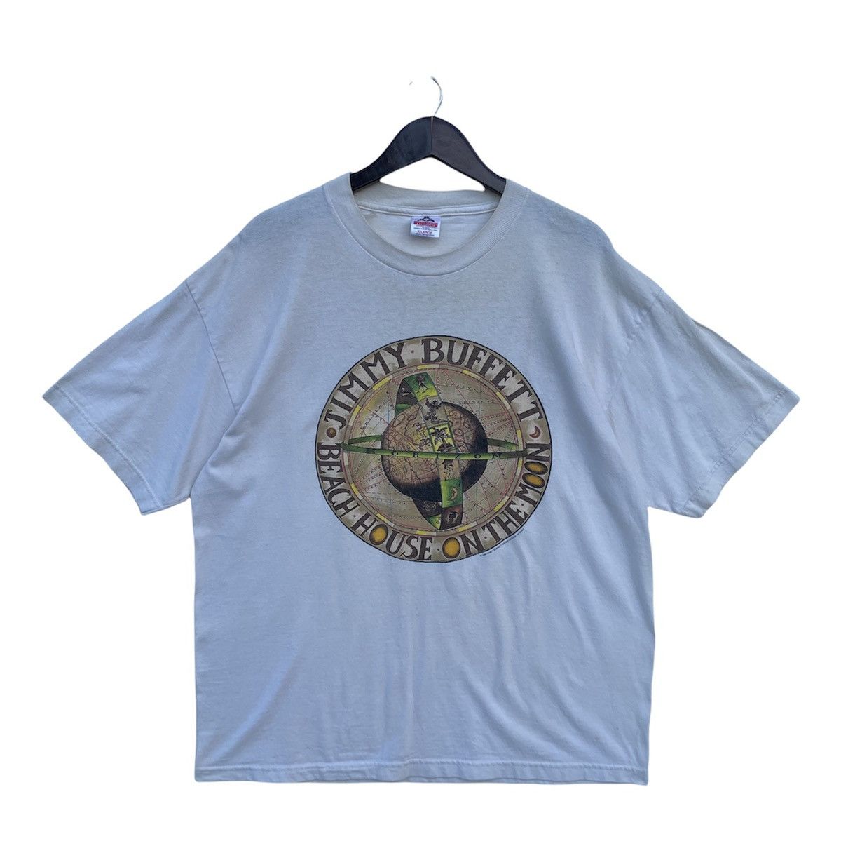 Band Tees 💥VINTAGE JIMMY BUFFETT beach house on the moon 1999 shirt Size US XL / EU 56 / 4 - 2 Thumbnail