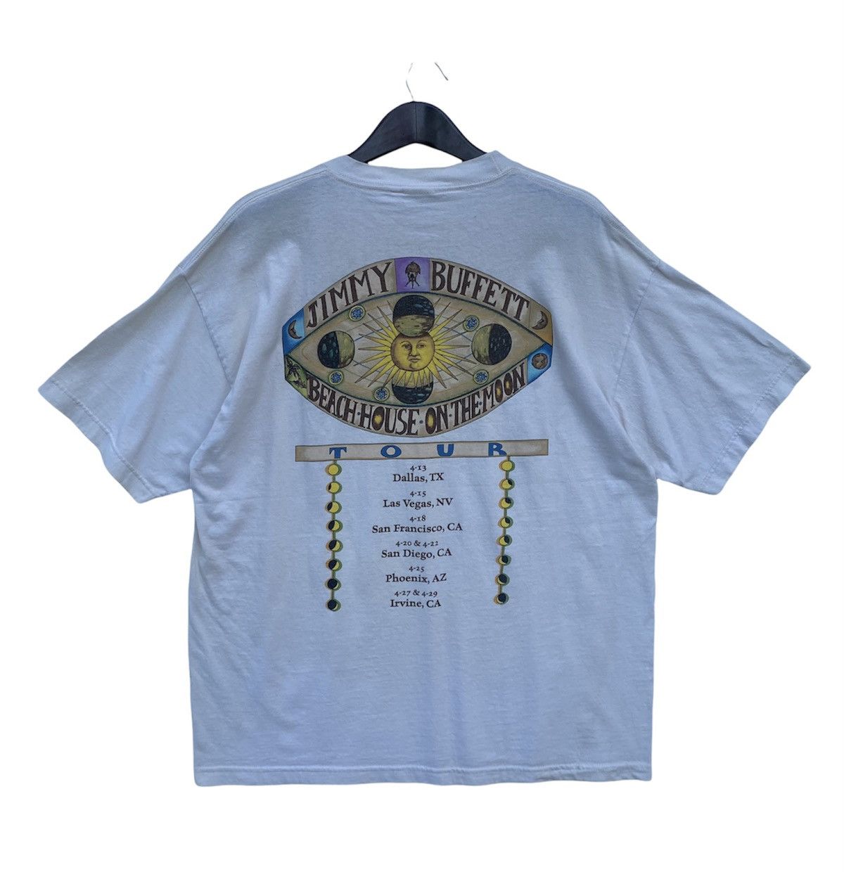 Band Tees 💥VINTAGE JIMMY BUFFETT beach house on the moon 1999 shirt Size US XL / EU 56 / 4 - 1 Thumbnail