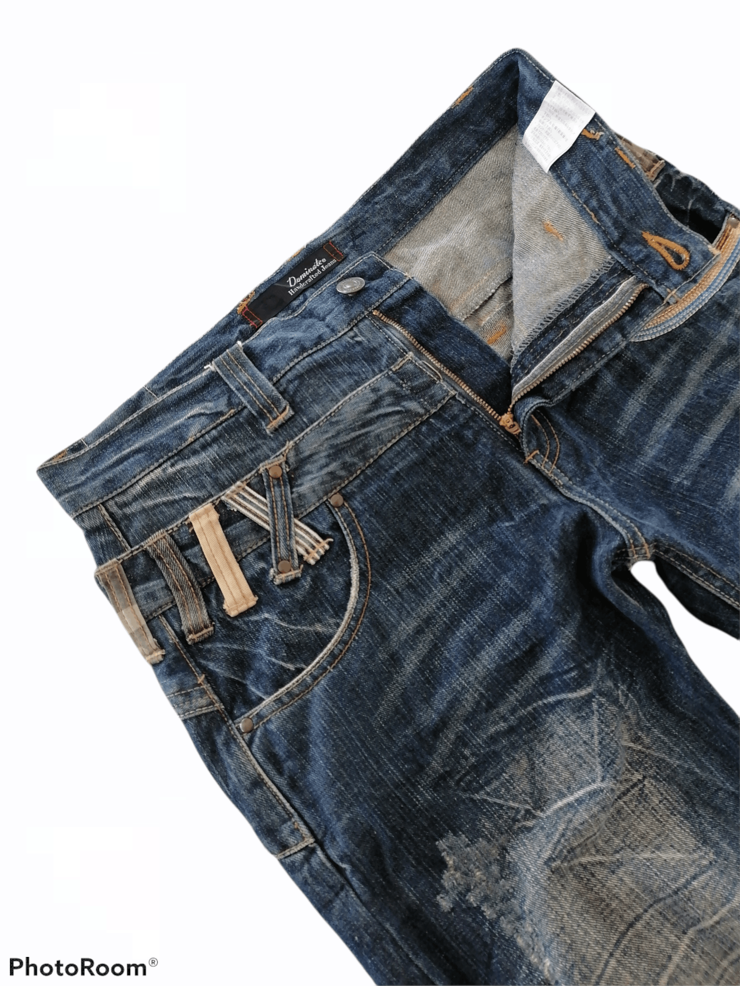 If Six Was Nine × Japanese Brand Dominate Double Waist Claw Mark Distressed Denim Pants Size US 32 / EU 48 - 7 Thumbnail