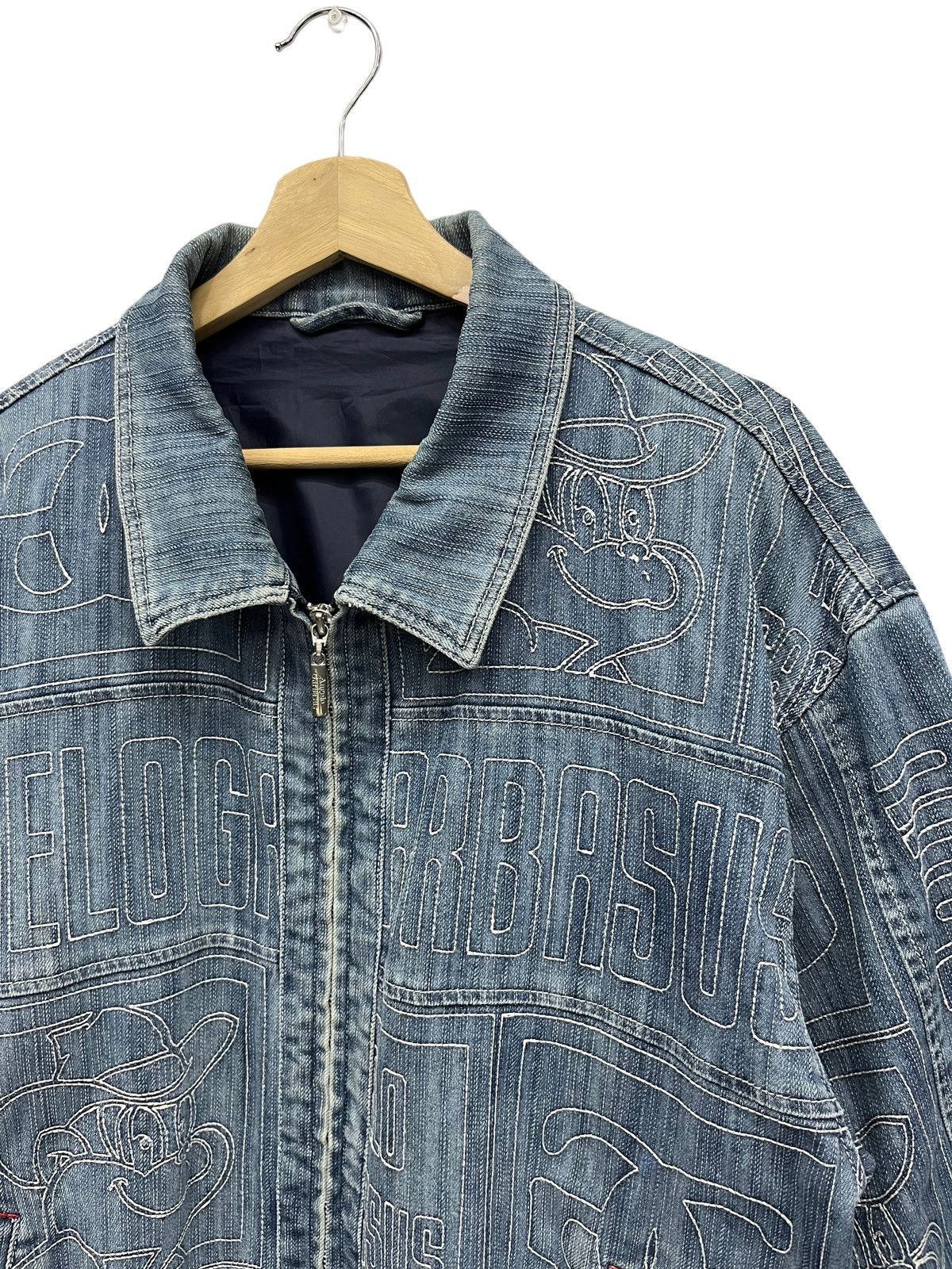 Japanese Brand 🔥Vintage 90’s ANGELO GARBASUS Full Embroidery Denim Jacket Size US M / EU 48-50 / 2 - 1 Thumbnail