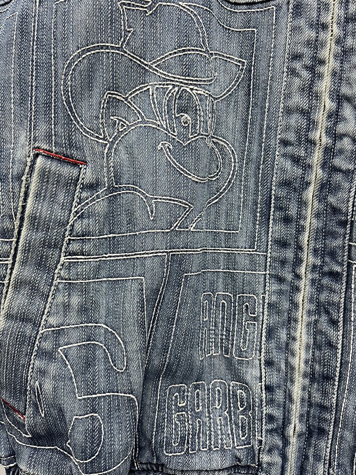 Japanese Brand 🔥Vintage 90’s ANGELO GARBASUS Full Embroidery Denim Jacket Size US M / EU 48-50 / 2 - 11 Thumbnail