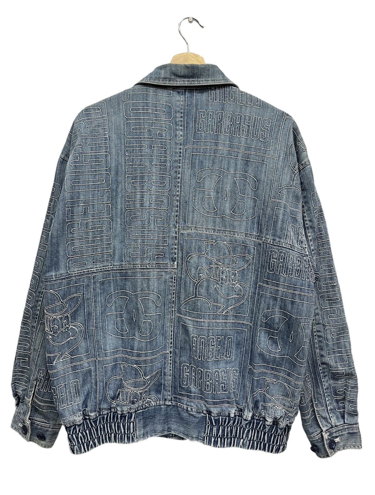 Japanese Brand 🔥Vintage 90’s ANGELO GARBASUS Full Embroidery Denim Jacket Size US M / EU 48-50 / 2 - 15 Thumbnail