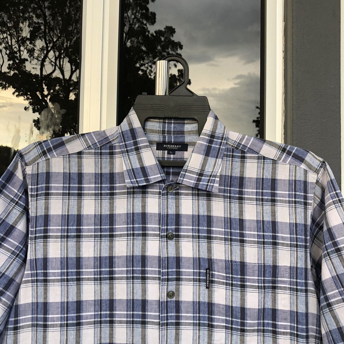 Burberry Authentic Burberry London Checked Short Sleeve Shirt Size US L / EU 52-54 / 3 - 4 Thumbnail