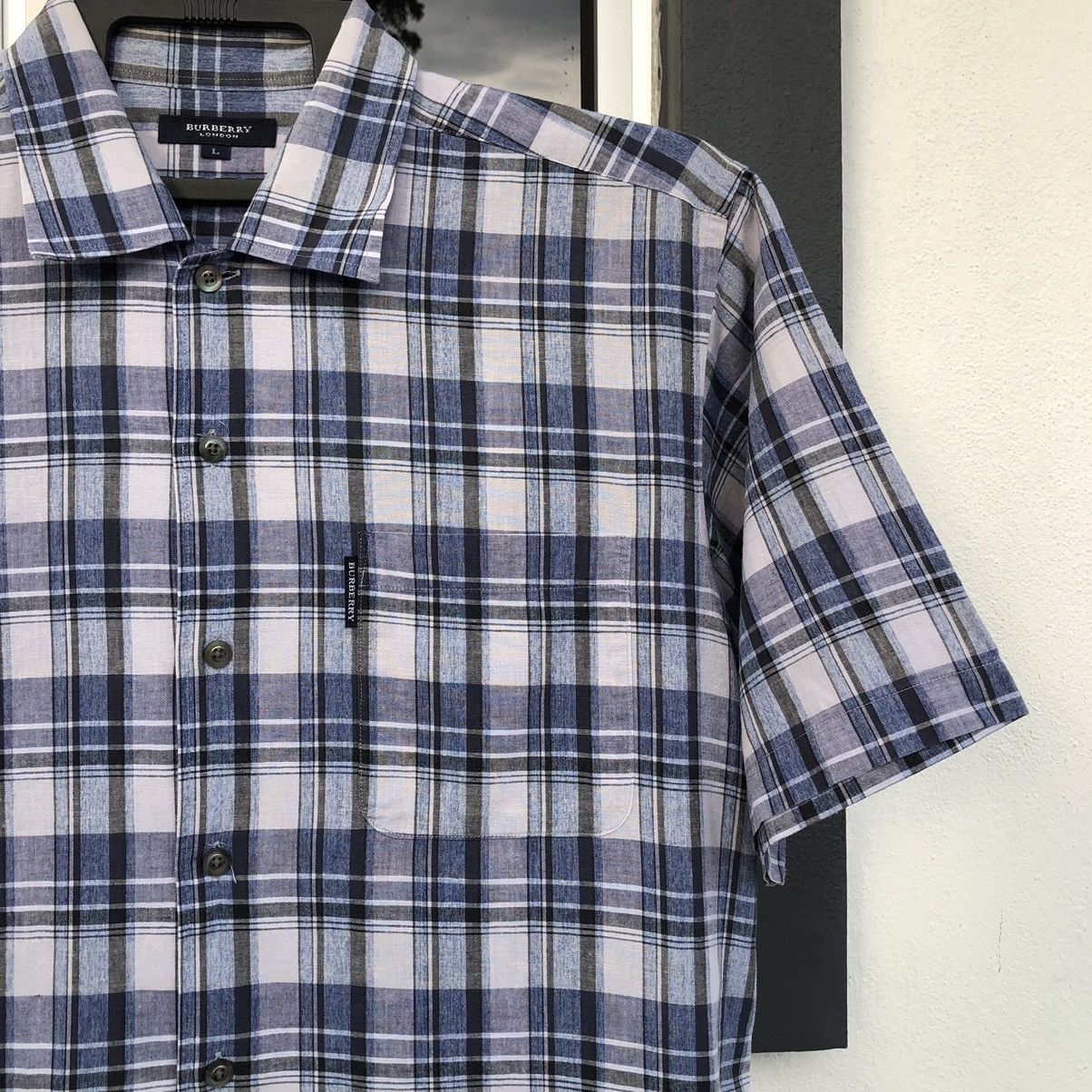 Burberry Authentic Burberry London Checked Short Sleeve Shirt Size US L / EU 52-54 / 3 - 6 Thumbnail