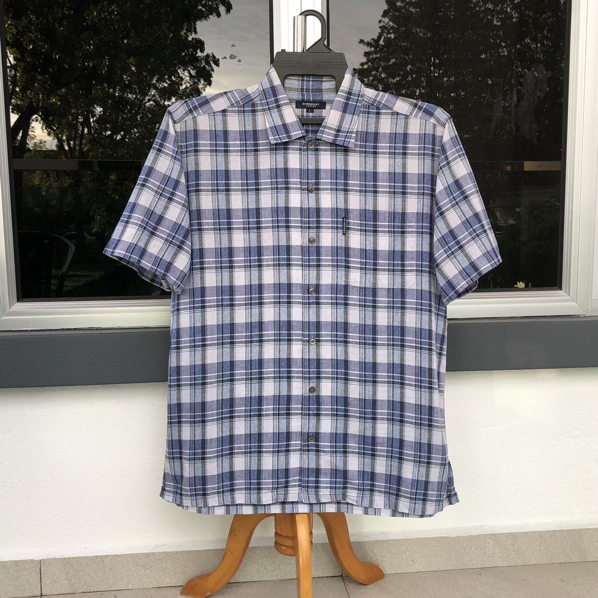 Burberry Authentic Burberry London Checked Short Sleeve Shirt Size US L / EU 52-54 / 3 - 1 Thumbnail