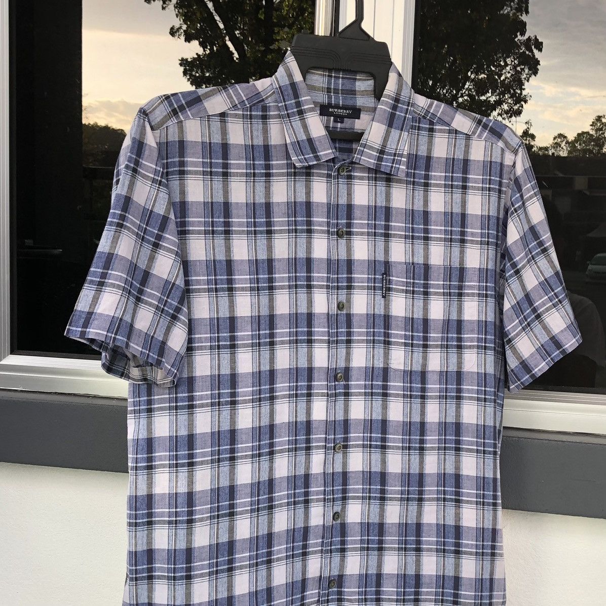 Burberry Authentic Burberry London Checked Short Sleeve Shirt Size US L / EU 52-54 / 3 - 3 Thumbnail
