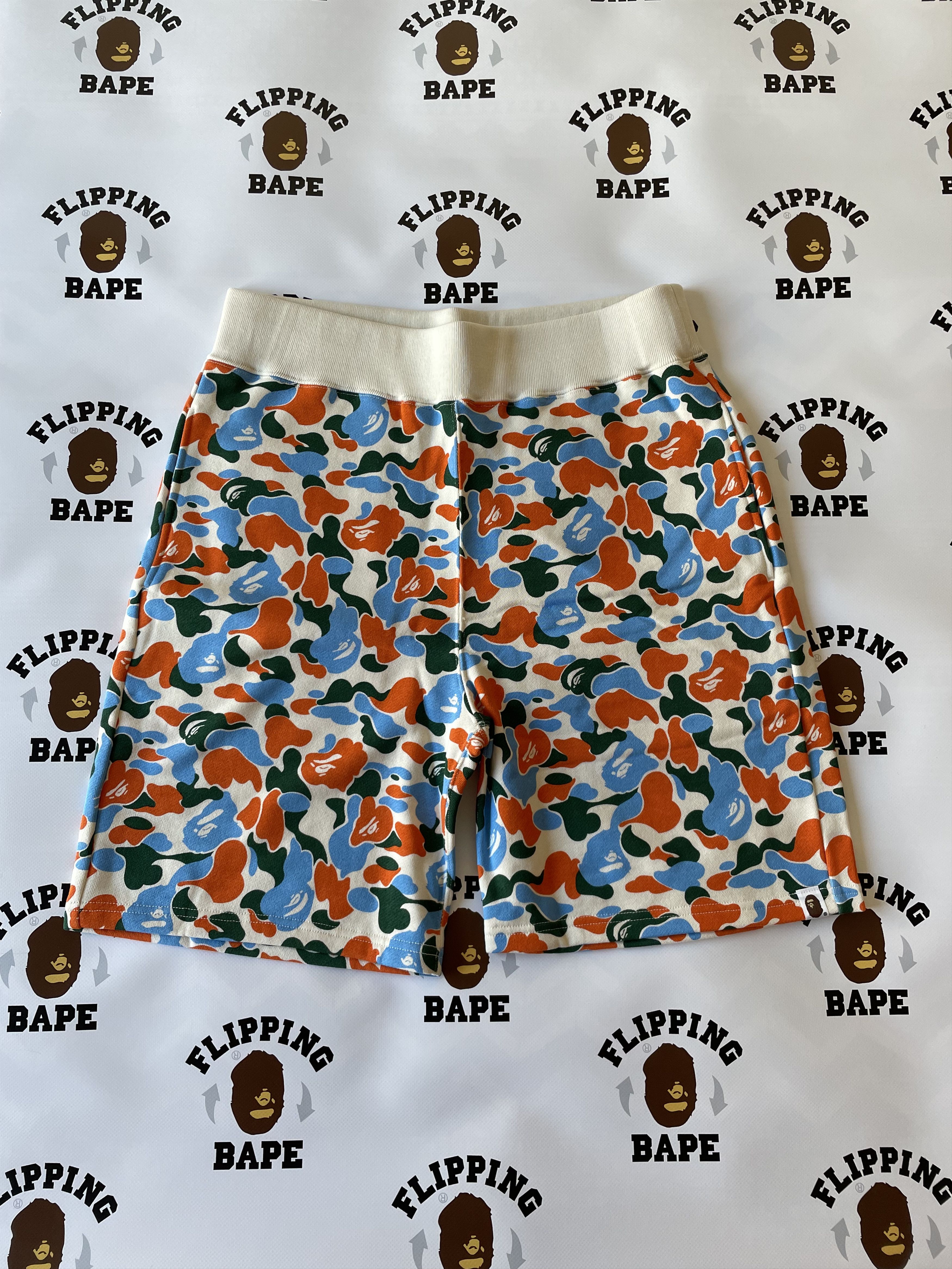 image of Bape Store Indonesia Camo Sweat Shorts in Indonesia Store Camo, Men's (Size 32)