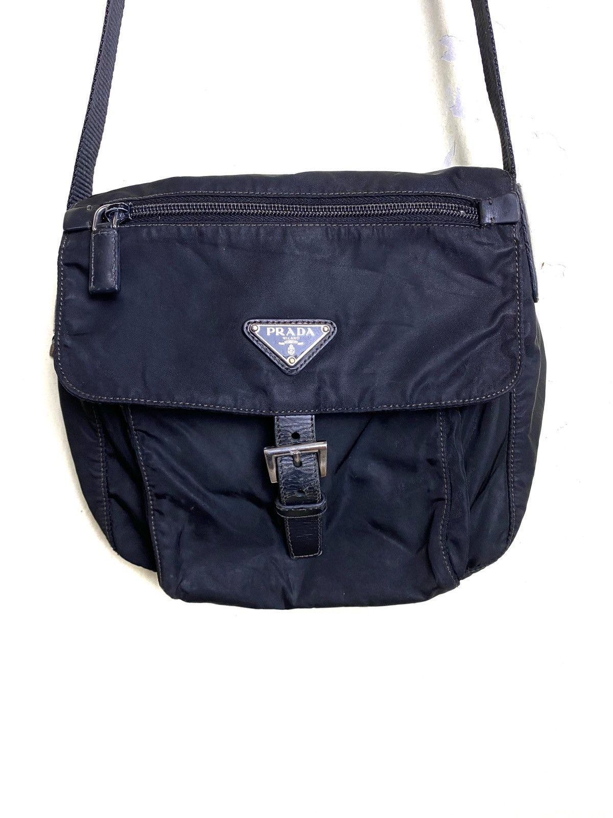 Prada Authentic PRADA Black Tessuto Nylon Shoulder Crossbody Bag Size ONE SIZE - 4 Thumbnail