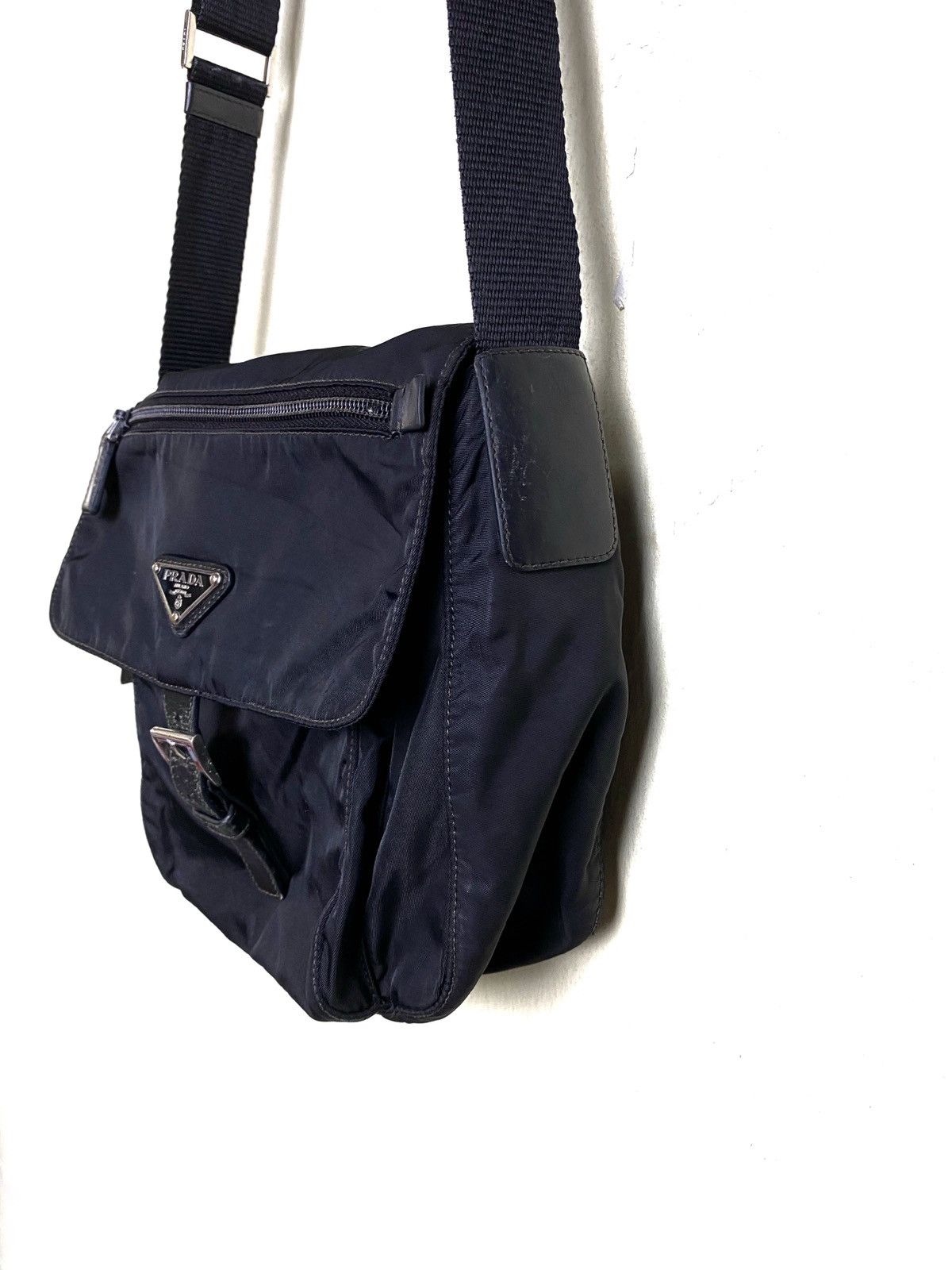 Prada Authentic PRADA Black Tessuto Nylon Shoulder Crossbody Bag Size ONE SIZE - 10 Thumbnail