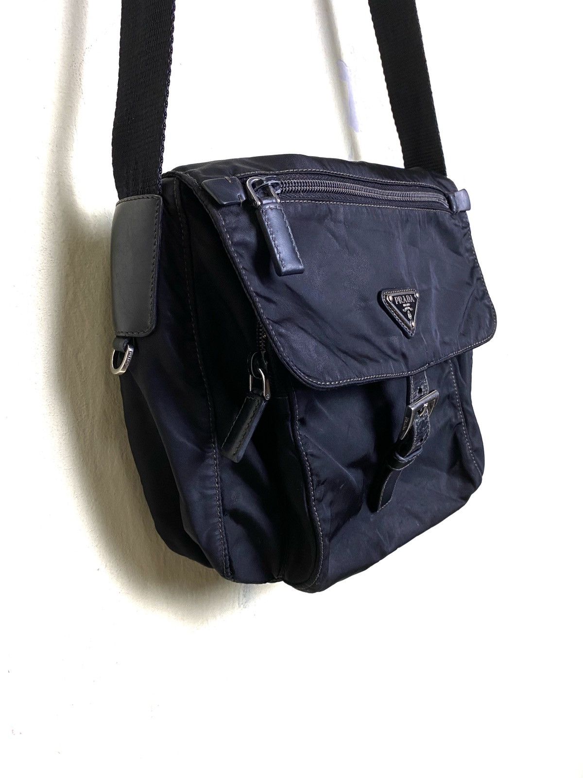 Prada Authentic PRADA Black Tessuto Nylon Shoulder Crossbody Bag Size ONE SIZE - 9 Thumbnail