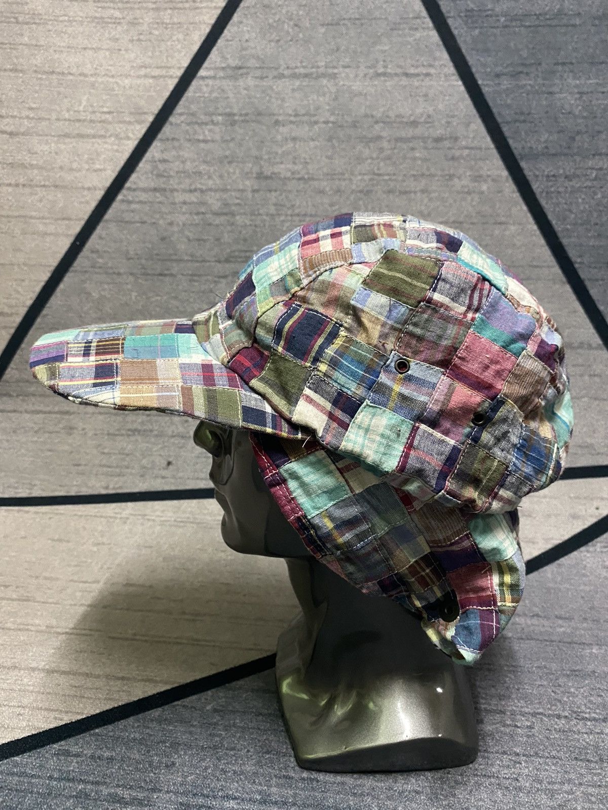 Japanese Brand SAHARA MADE IN France Patchwork Earlap Hat Size ONE SIZE - 7 Thumbnail