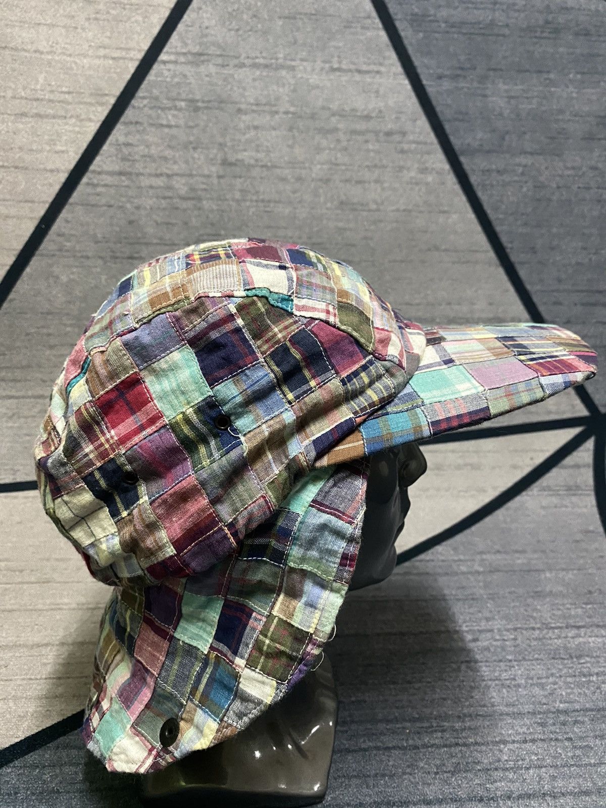 Japanese Brand SAHARA MADE IN France Patchwork Earlap Hat Size ONE SIZE - 3 Thumbnail